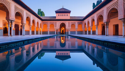 Fototapeta premium Reflection of a Moorish Palace.