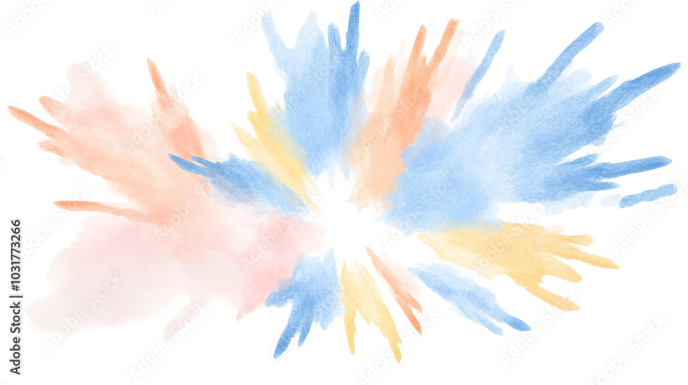 Poster colorful powder explosion creating a dynamic and playful visual for creative projects