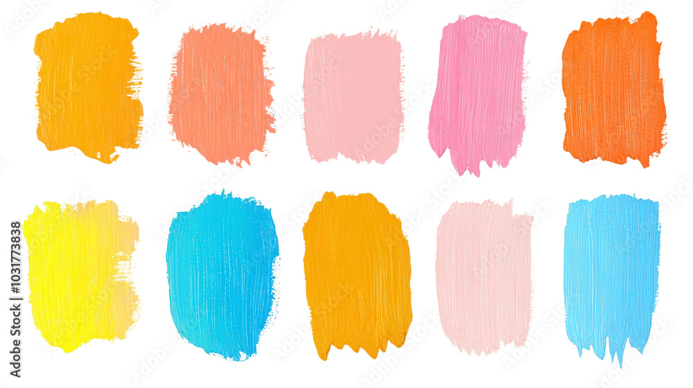 Poster vibrant colorful paint strokes creating a playful and artistic background for creative projects