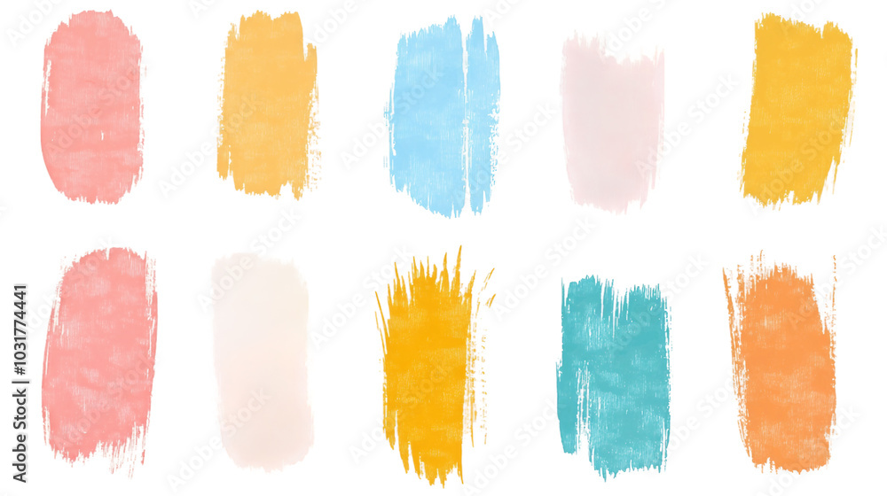 Poster vibrant colorful paint strokes creating a playful and artistic background for creative projects