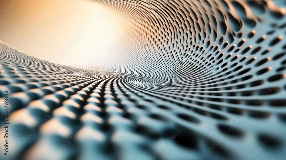 Poster abstract tunnel with dynamic light and shadow effects, ai