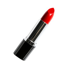 Red lipstick tube. Isolated on transparent background. PNG design element.