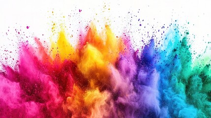 Vibrant Color Explosion in Dusty Clouds