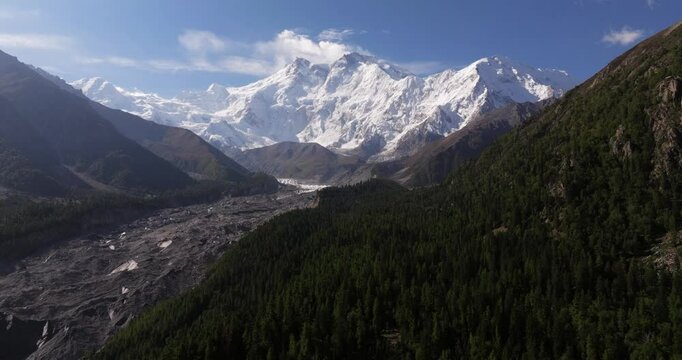 Aerial Pullback Reveals Pakistan's Spectacular Fairy Meadows National Park
