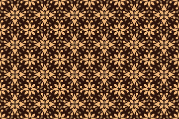 Classic Brown Batik Seamless Pattern