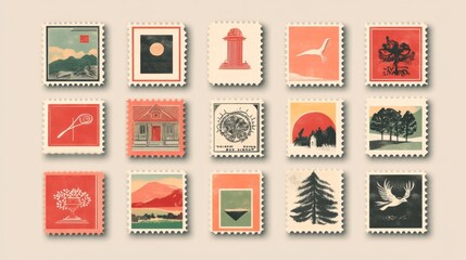 Vintage Postage Stamp Collection