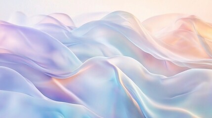 Obraz premium Soft Pastel Waves with Gentle Light Reflection