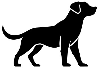 black silhouette of a dog without background