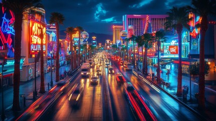 Obraz premium Las Vegas Neon Nights