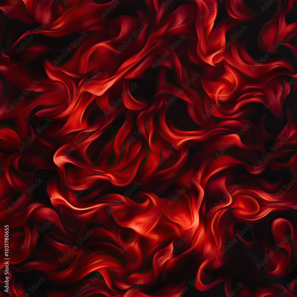 Aufkleber abstract red and black waves creating a dynamic, fluid texture for artisticdesign.
