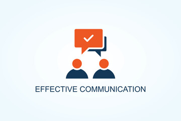 Effective Communication Vector  Or Logo Sign Symbol Illustration