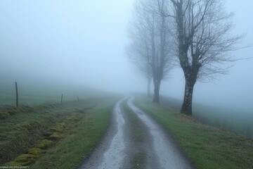 Obraz premium Fog Background in Nature