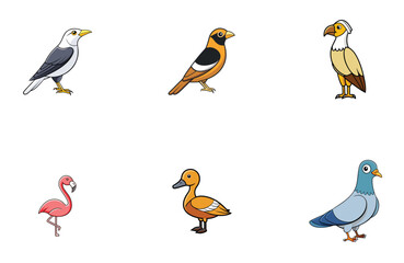 Fototapeta premium set of birds
