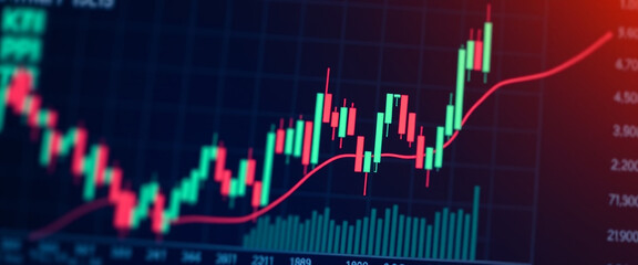 analysis digital display screen business Global finance crisis investment managing stock market and risk asset crash