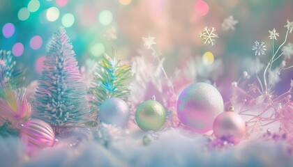 background with flowers, New year theme; pastel colors 