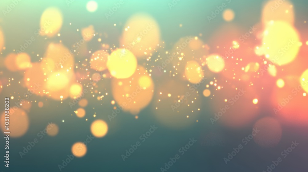 Poster a serene backdrop filled with abstract gradients and shimmering lights creates a dreamy and ethereal