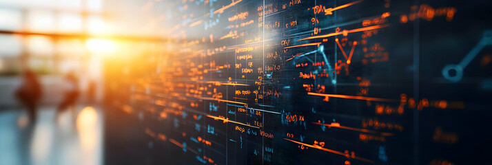 Fototapeta premium Data Visualization and Analysis on Screen.