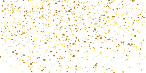Abstract Golden doted glitter on transparent background. Luxury sparkling confetti. Celebration falling doted gold glitter. Vector illustration.gold, luxury, isolated, light, background, white, vector