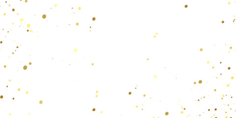 Abstract Golden doted glitter on transparent background. Luxury sparkling confetti. Celebration falling doted gold glitter. Vector illustration.gold, luxury, isolated, light, background, white, vector