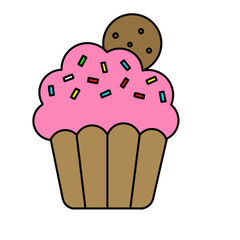 cupcake with cookie