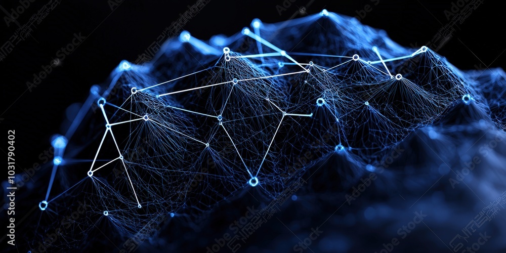 Poster abstract network connection digital world futuristic technology background