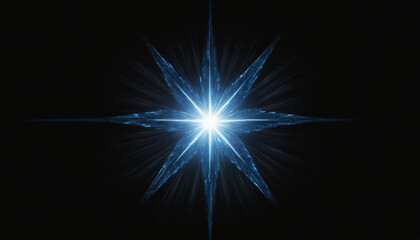 Fototapeta premium Radiant Star in a Dark Black Universe.