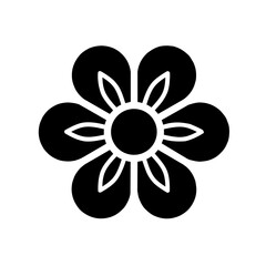 black and white flower