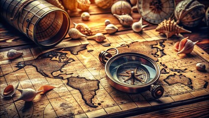 Vintage Nautical Map Aesthetic for Nautical Themed Decor and Travel Inspiration