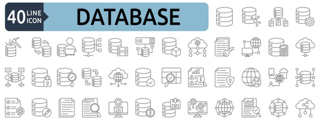 Database icon set