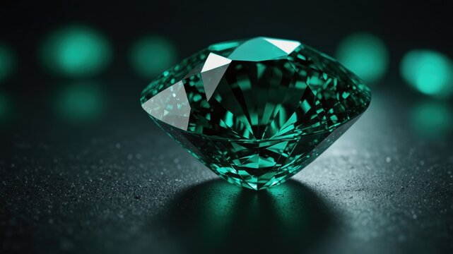 faceted emerald