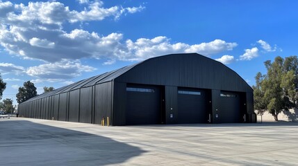 Obraz premium Black Modular Industrial Warehouse Tent 