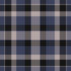 Self tartan textile plaid, deco seamless background texture. Diamond pattern vector fabric check in pastel and dark colors.