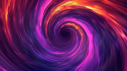 A digitally generated image of a swirling, abstract pattern with vibrant purple and gold hues creating a mesmerizing, hypnotic visual effect.