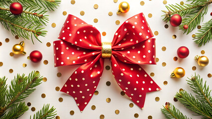 christmas background with branches and decorations