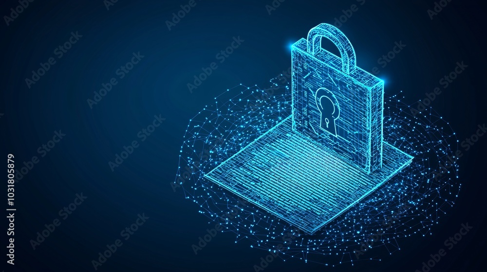 Poster a glowing privacy policy document with digital padlocks surrounding it, while a hacker tries to brea