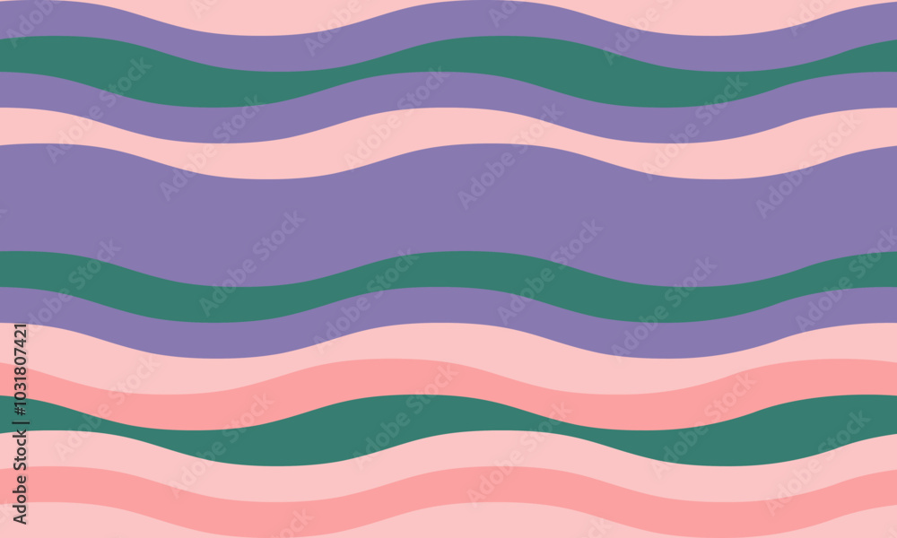 Poster abstract background with wavy stripes in vibrant colors, creating a rippled, liquid effect. smooth c