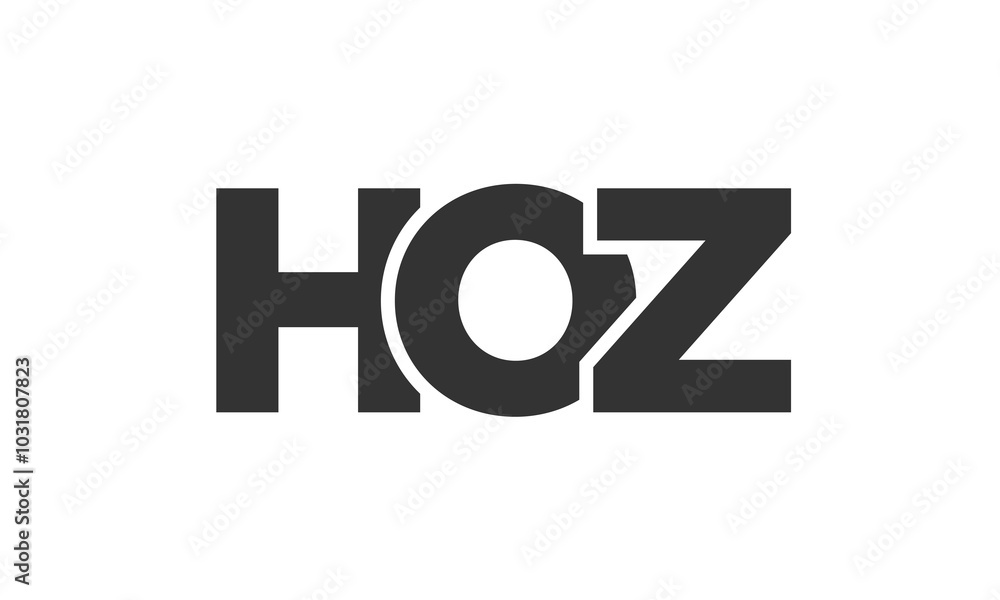 Poster hoz logo design template with strong and modern bold text. initial based vector logotype featuring s