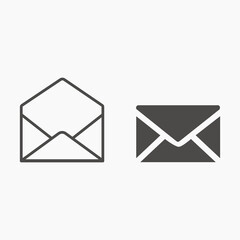 letter, mail, envelope, send, message, sms, email vector icon isolated
