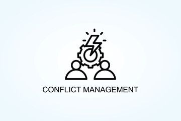 Conflict Management Vector  Or Logo Sign Symbol Illustration