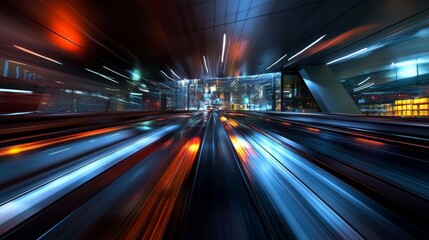 Abstract Cityscape with Blurry Lights