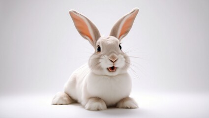 Obraz premium Happy bunny isolated on white background