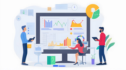 Creative team strategizing digital marketing campaign, visualizing data with charts and graphs, collaborative brainstorming session, innovative ideas generation