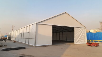 Obraz premium Large White Tent Structure