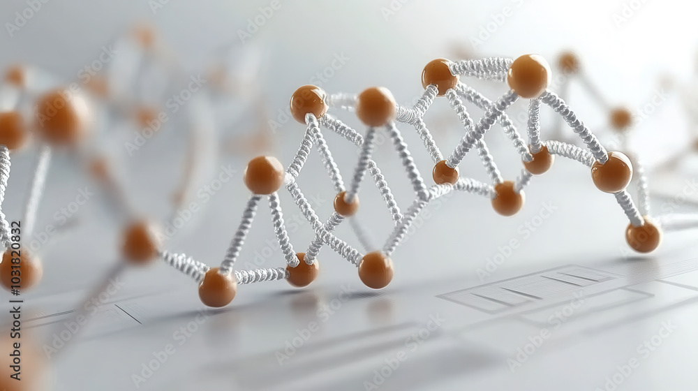 Poster close up of dna strands interacting with viral molecules, showcasing intricate structures and connec