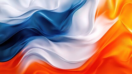 Obraz premium Abstract Waves of Colorful Silk Fabric