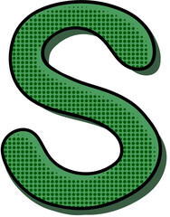 Pop Art Font Letter S