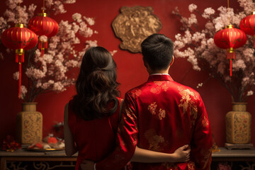 Traditional chinese carnival for new year lunar calendar celebration made with Generative AI tools