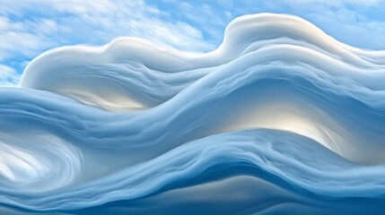 Obraz premium Ethereal Cloud-Like Formations in the Sky