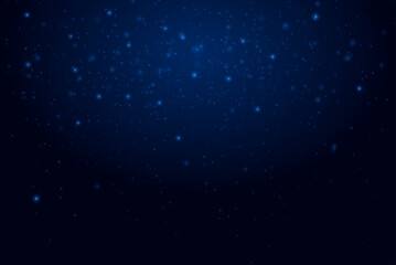 Glowing blue particles scattered across a dark background, creating a cosmic and abstract effect. Cosmic dust, starry sky, neon light