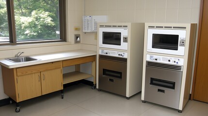 A high-tech laboratory with holographic projections showing molecular structures.